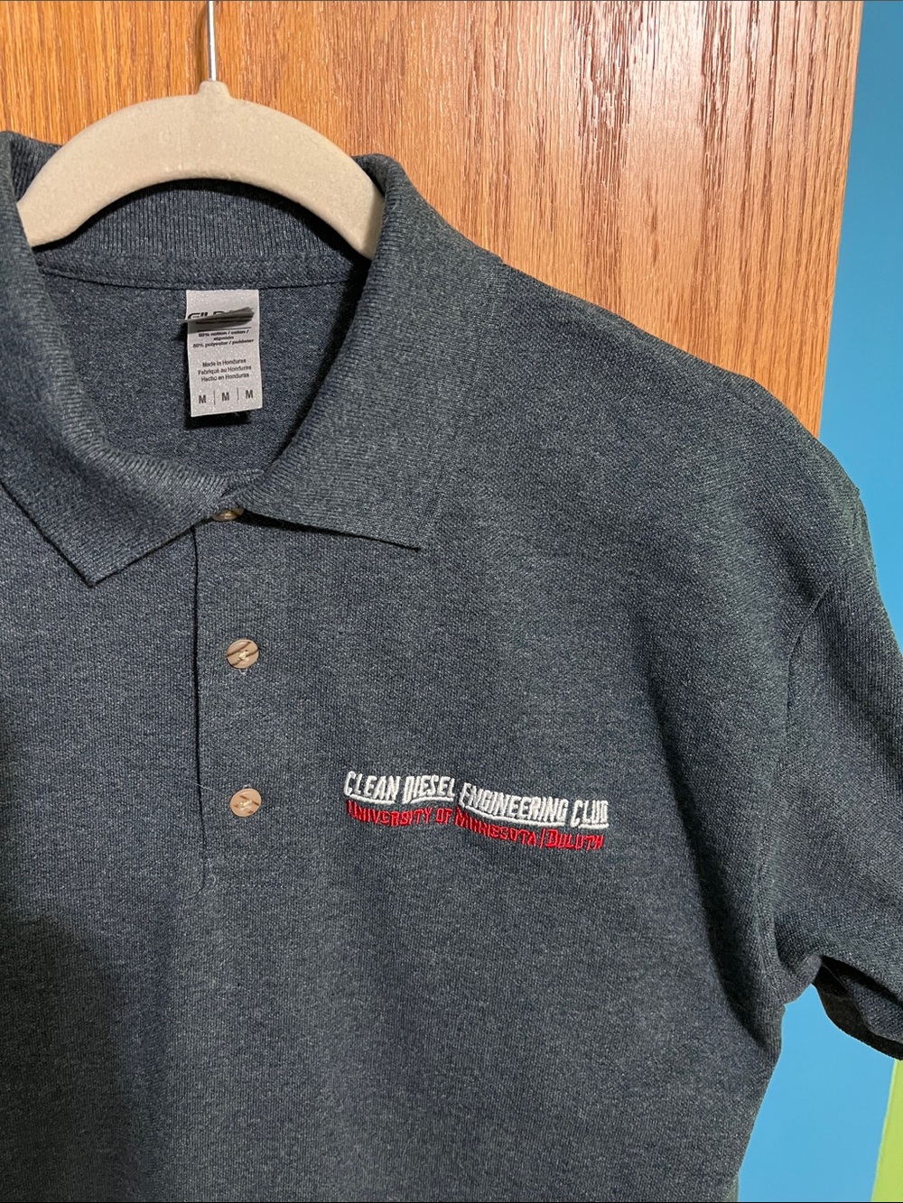 Clean Diesel Engineering Club Charcoal Polo Shirt Medium